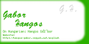 gabor hangos business card